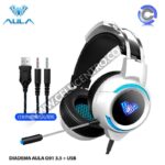 diadema gaming aula g91 led rgb usb + 3.5mm