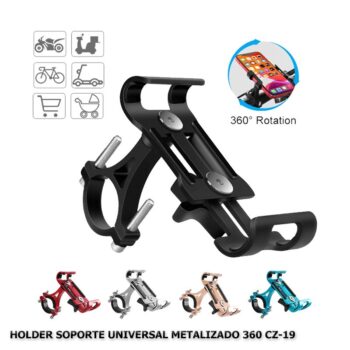 holder soporte universal metalizado 360 cz 19